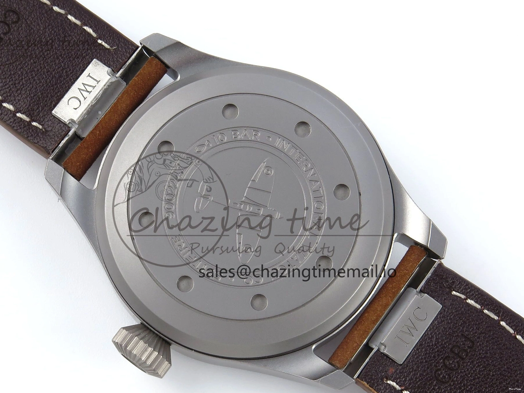 MIROTIME 0130 Big Pilot IW329701 M+F 1:1 Best Edition Black Dial on Brown Leather Strap MY RelaxedFit 7005
